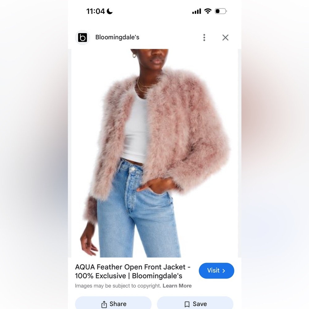 Aqua Pink Faux Fur Jacket - Picture 4 of 6